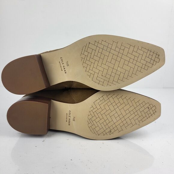 Cole Haan Naia Women's Booties Pointed Toe Block Heel Brown Size 7.5 US - Picture 10 of 10